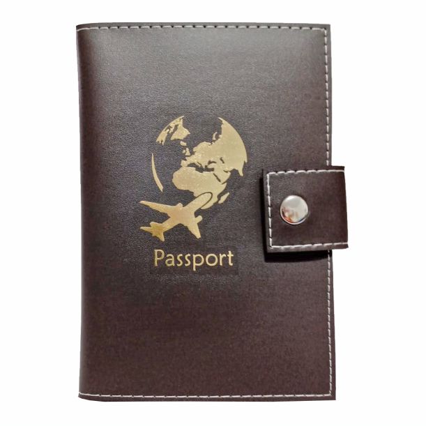 porta passaporte personalizado cor cafe
